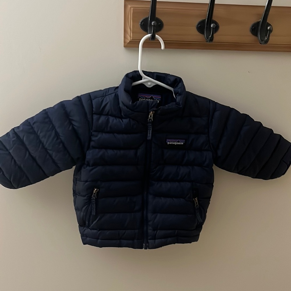 Patagonia Navy Blue Puffer Coat 6-12 months